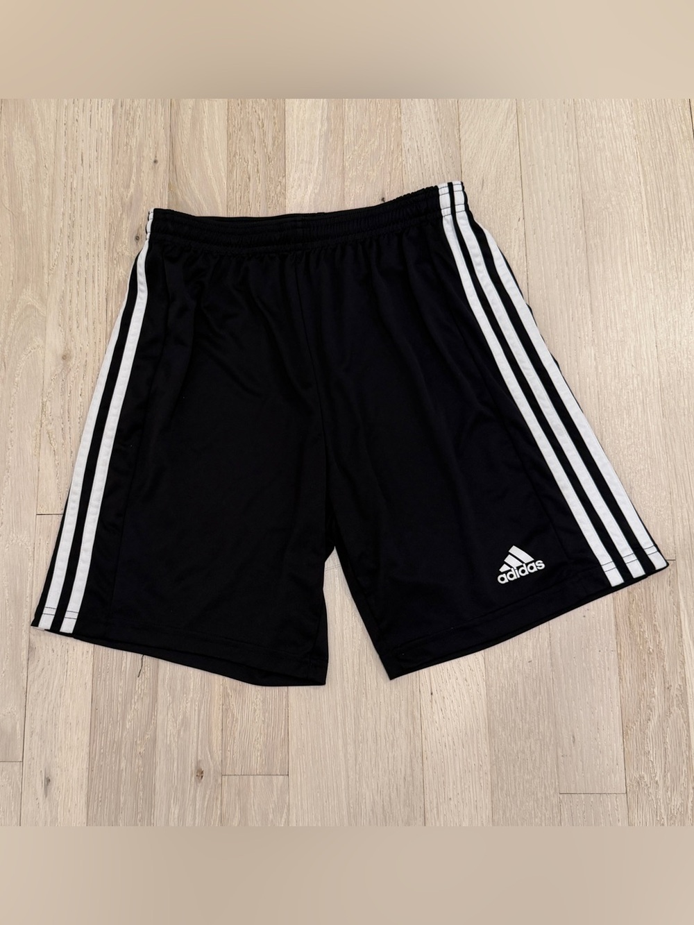 Adidas Boys Squad 21 Athletic Shorts Black/White L Like New